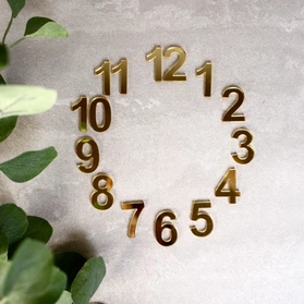 Цифры для часов № 09, цвет золото (12 шт)